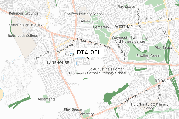 DT4 0FH map - small scale - OS Open Zoomstack (Ordnance Survey) DT4 0FH map - small scale - OS Open Zoomstack (Ordnance Survey)