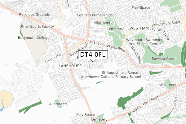 DT4 0FL map - small scale - OS Open Zoomstack (Ordnance Survey) DT4 0FL map - small scale - OS Open Zoomstack (Ordnance Survey)