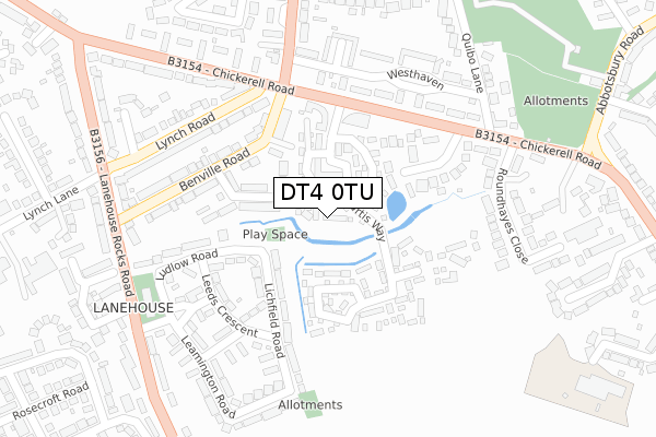 DT4 0TU map - large scale - OS Open Zoomstack (Ordnance Survey) DT4 0TU map - large scale - OS Open Zoomstack (Ordnance Survey)