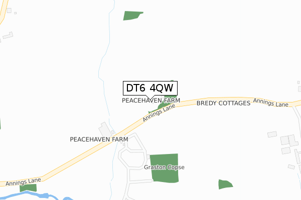 DT6 4QW map - large scale - OS Open Zoomstack (Ordnance Survey)