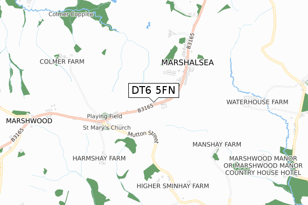 DT6 5FN map - small scale - OS Open Zoomstack (Ordnance Survey) DT6 5FN map - small scale - OS Open Zoomstack (Ordnance Survey)