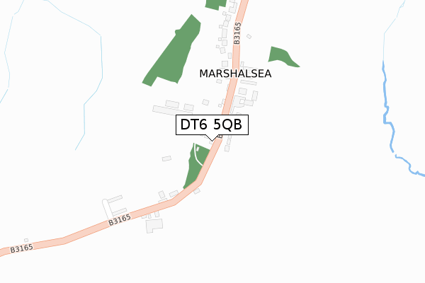 DT6 5QB map - large scale - OS Open Zoomstack (Ordnance Survey)