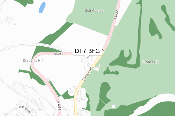 DT7 3FG map - large scale - OS Open Zoomstack (Ordnance Survey)
