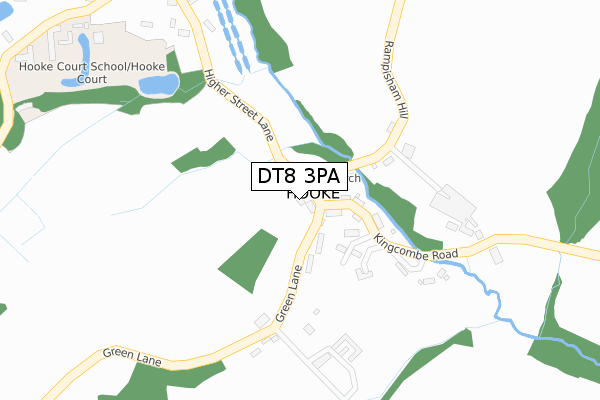 DT8 3PA map - large scale - OS Open Zoomstack (Ordnance Survey)