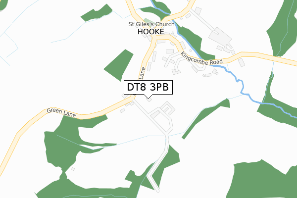 DT8 3PB map - large scale - OS Open Zoomstack (Ordnance Survey)