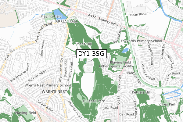 DY1 3SG map - small scale - OS Open Zoomstack (Ordnance Survey) DY1 3SG map - small scale - OS Open Zoomstack (Ordnance Survey)