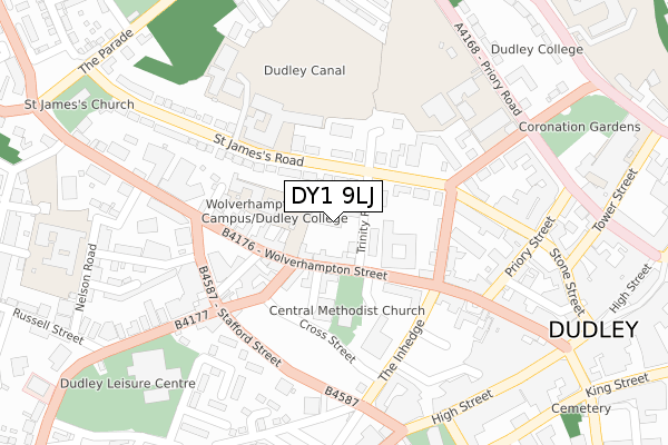 DY1 9LJ map - large scale - OS Open Zoomstack (Ordnance Survey) DY1 9LJ map - large scale - OS Open Zoomstack (Ordnance Survey)