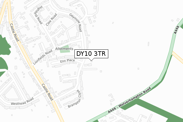 DY10 3TR map - large scale - OS Open Zoomstack (Ordnance Survey) DY10 3TR map - large scale - OS Open Zoomstack (Ordnance Survey)