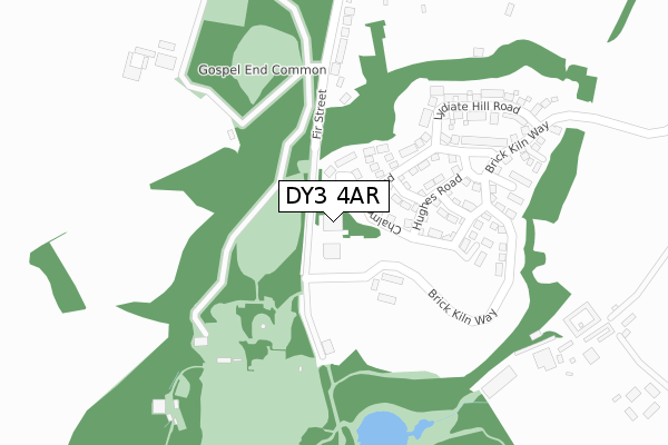 DY3 4AR map - large scale - OS Open Zoomstack (Ordnance Survey)