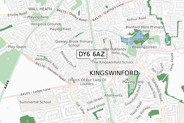 DY6 6AZ map - small scale - OS Open Zoomstack (Ordnance Survey) DY6 6AZ map - small scale - OS Open Zoomstack (Ordnance Survey)