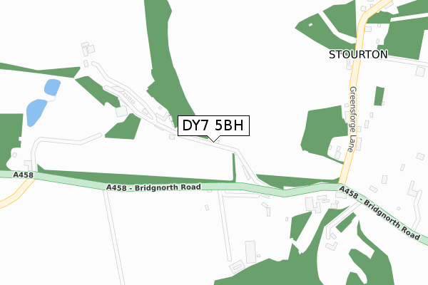 DY7 5BH map - large scale - OS Open Zoomstack (Ordnance Survey)