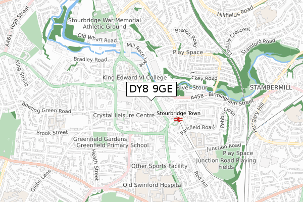 DY8 9GE map - small scale - OS Open Zoomstack (Ordnance Survey) DY8 9GE map - small scale - OS Open Zoomstack (Ordnance Survey)