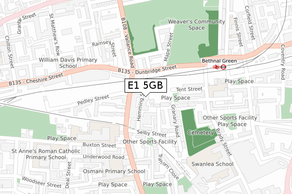 E1 5GB map - large scale - OS Open Zoomstack (Ordnance Survey)