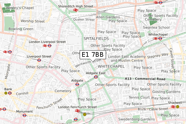 E1 7BB map - small scale - OS Open Zoomstack (Ordnance Survey) E1 7BB map - small scale - OS Open Zoomstack (Ordnance Survey)