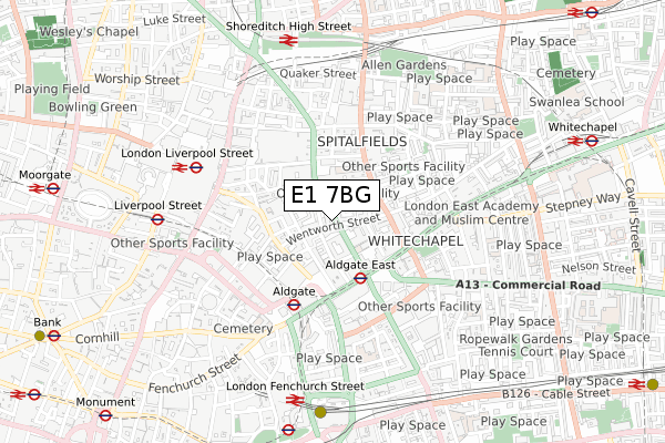 E1 7BG map - small scale - OS Open Zoomstack (Ordnance Survey) E1 7BG map - small scale - OS Open Zoomstack (Ordnance Survey)