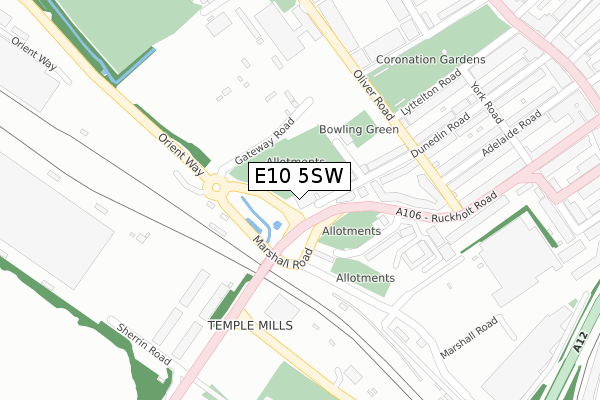 E10 5SW map - large scale - OS Open Zoomstack (Ordnance Survey)