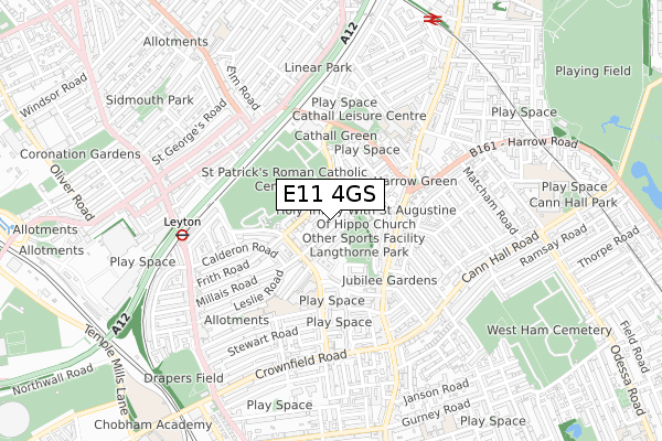 E11 4GS map - small scale - OS Open Zoomstack (Ordnance Survey) E11 4GS map - small scale - OS Open Zoomstack (Ordnance Survey)