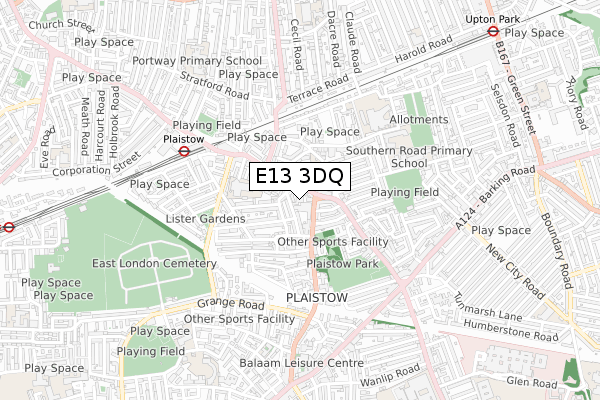 E13 3DQ map - small scale - OS Open Zoomstack (Ordnance Survey) E13 3DQ map - small scale - OS Open Zoomstack (Ordnance Survey)