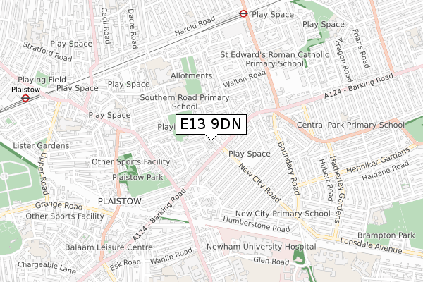 E13 9DN map - small scale - OS Open Zoomstack (Ordnance Survey) E13 9DN map - small scale - OS Open Zoomstack (Ordnance Survey)