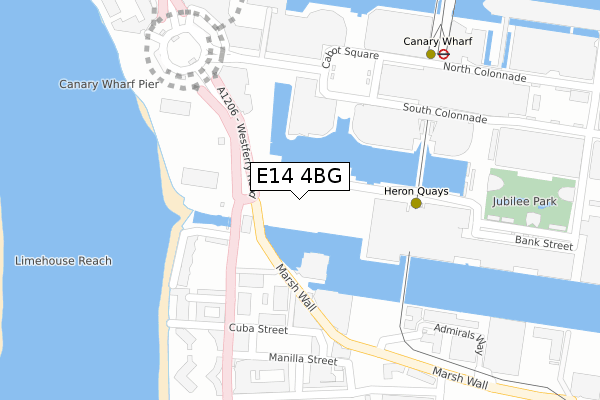 E14 4BG map - large scale - OS Open Zoomstack (Ordnance Survey)