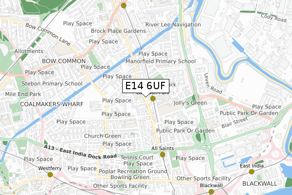 E14 6UF map - small scale - OS Open Zoomstack (Ordnance Survey) E14 6UF map - small scale - OS Open Zoomstack (Ordnance Survey)