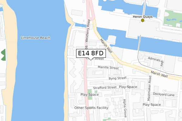 E14 8FD map - large scale - OS Open Zoomstack (Ordnance Survey) E14 8FD map - large scale - OS Open Zoomstack (Ordnance Survey)