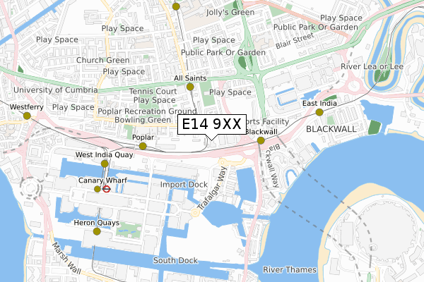 E14 9XX map - small scale - OS Open Zoomstack (Ordnance Survey) E14 9XX map - small scale - OS Open Zoomstack (Ordnance Survey)