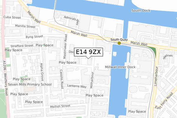E14 9ZX map - large scale - OS Open Zoomstack (Ordnance Survey) E14 9ZX map - large scale - OS Open Zoomstack (Ordnance Survey)