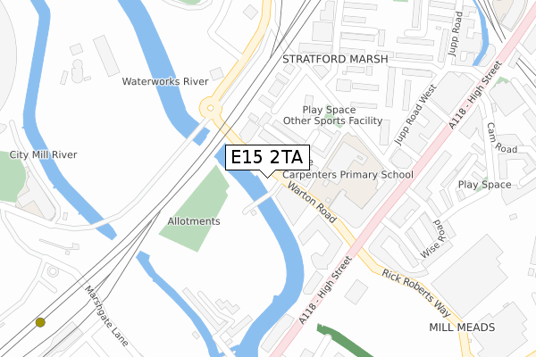 E15 2TA map - large scale - OS Open Zoomstack (Ordnance Survey) E15 2TA map - large scale - OS Open Zoomstack (Ordnance Survey)