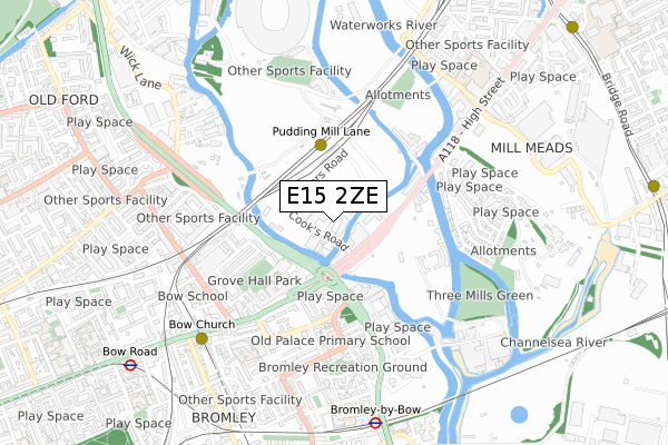 E15 2ZE map - small scale - OS Open Zoomstack (Ordnance Survey) E15 2ZE map - small scale - OS Open Zoomstack (Ordnance Survey)