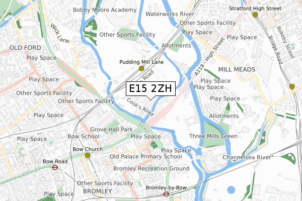 E15 2ZH map - small scale - OS Open Zoomstack (Ordnance Survey) E15 2ZH map - small scale - OS Open Zoomstack (Ordnance Survey)
