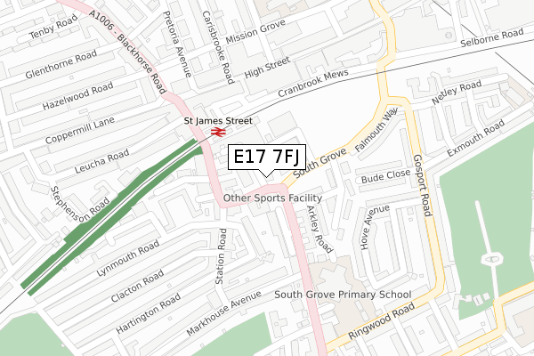 E17 7FJ map - large scale - OS Open Zoomstack (Ordnance Survey) E17 7FJ map - large scale - OS Open Zoomstack (Ordnance Survey)