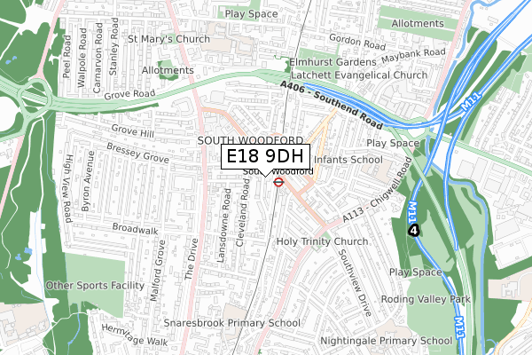 E18 9DH map - small scale - OS Open Zoomstack (Ordnance Survey) E18 9DH map - small scale - OS Open Zoomstack (Ordnance Survey)