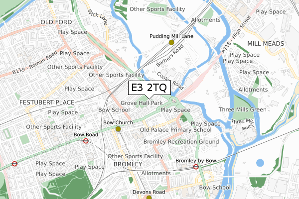 E3 2TQ map - small scale - OS Open Zoomstack (Ordnance Survey) E3 2TQ map - small scale - OS Open Zoomstack (Ordnance Survey)