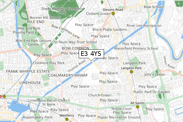 E3 4YS map - small scale - OS Open Zoomstack (Ordnance Survey) E3 4YS map - small scale - OS Open Zoomstack (Ordnance Survey)