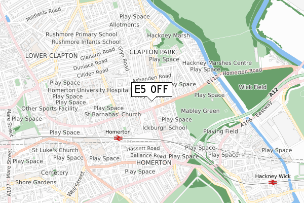 E5 0FF map - small scale - OS Open Zoomstack (Ordnance Survey) E5 0FF map - small scale - OS Open Zoomstack (Ordnance Survey)