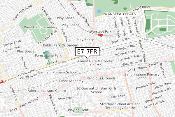 E7 7FR map - small scale - OS Open Zoomstack (Ordnance Survey) E7 7FR map - small scale - OS Open Zoomstack (Ordnance Survey)