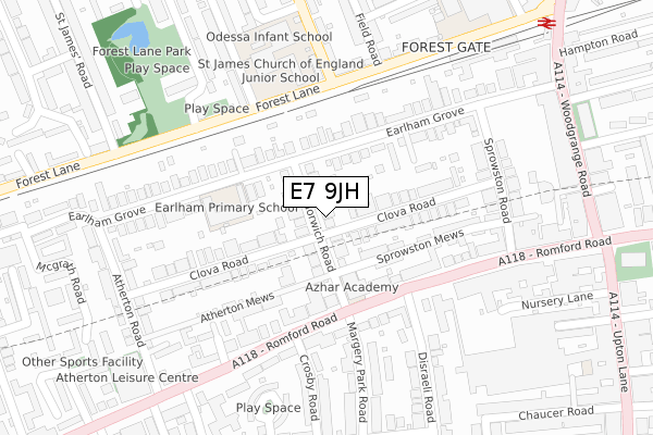 E7 9JH map - large scale - OS Open Zoomstack (Ordnance Survey) E7 9JH map - large scale - OS Open Zoomstack (Ordnance Survey)
