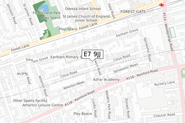 E7 9JJ map - large scale - OS Open Zoomstack (Ordnance Survey) E7 9JJ map - large scale - OS Open Zoomstack (Ordnance Survey)