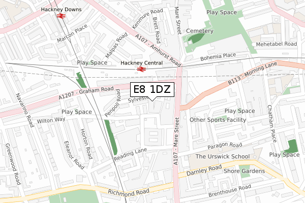 E8 1DZ map - large scale - OS Open Zoomstack (Ordnance Survey) E8 1DZ map - large scale - OS Open Zoomstack (Ordnance Survey)