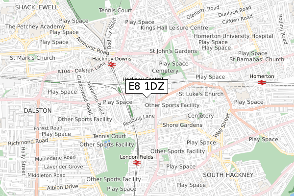 E8 1DZ map - small scale - OS Open Zoomstack (Ordnance Survey) E8 1DZ map - small scale - OS Open Zoomstack (Ordnance Survey)