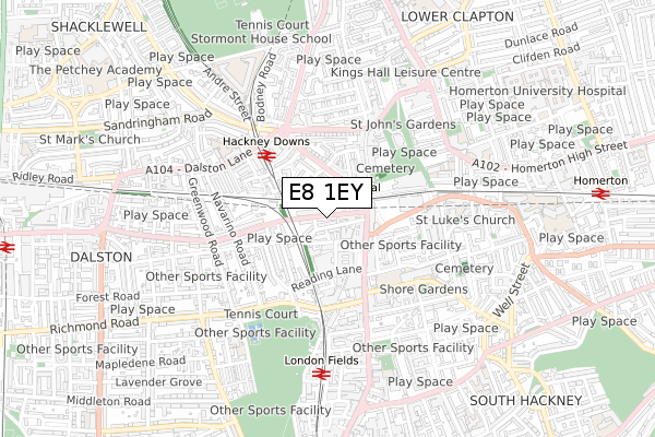 E8 1EY map - small scale - OS Open Zoomstack (Ordnance Survey) E8 1EY map - small scale - OS Open Zoomstack (Ordnance Survey)