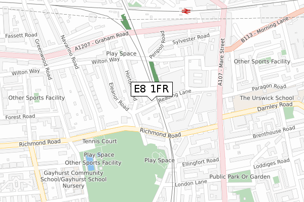 E8 1FR map - large scale - OS Open Zoomstack (Ordnance Survey) E8 1FR map - large scale - OS Open Zoomstack (Ordnance Survey)