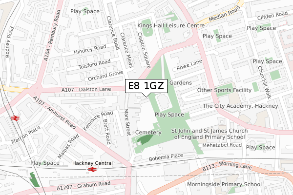 E8 1GZ map - large scale - OS Open Zoomstack (Ordnance Survey) E8 1GZ map - large scale - OS Open Zoomstack (Ordnance Survey)
