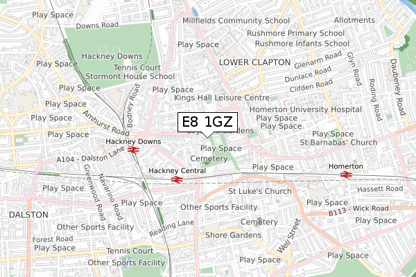 E8 1GZ map - small scale - OS Open Zoomstack (Ordnance Survey) E8 1GZ map - small scale - OS Open Zoomstack (Ordnance Survey)