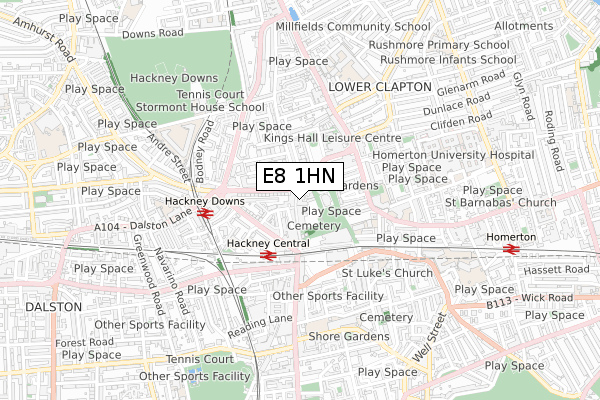 E8 1HN map - small scale - OS Open Zoomstack (Ordnance Survey) E8 1HN map - small scale - OS Open Zoomstack (Ordnance Survey)