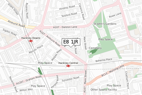 E8 1JR map - large scale - OS Open Zoomstack (Ordnance Survey) E8 1JR map - large scale - OS Open Zoomstack (Ordnance Survey)