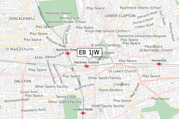E8 1JW map - small scale - OS Open Zoomstack (Ordnance Survey) E8 1JW map - small scale - OS Open Zoomstack (Ordnance Survey)