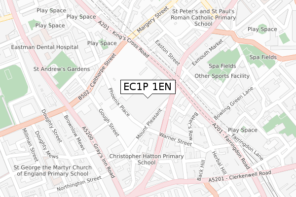 EC1P 1EN map - large scale - OS Open Zoomstack (Ordnance Survey)