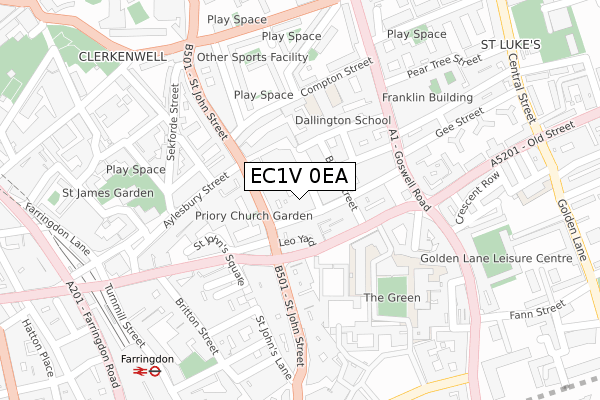 EC1V 0EA map - large scale - OS Open Zoomstack (Ordnance Survey) EC1V 0EA map - large scale - OS Open Zoomstack (Ordnance Survey)